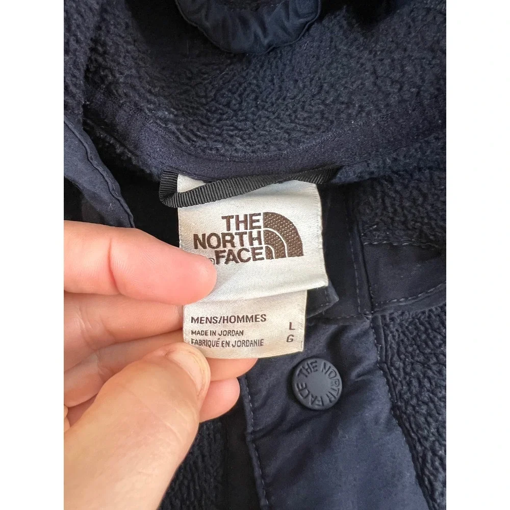 The North Face Mens‎ Campshire Sherpa Fleece Pullover Hoodie Blue Large NF0A33QV